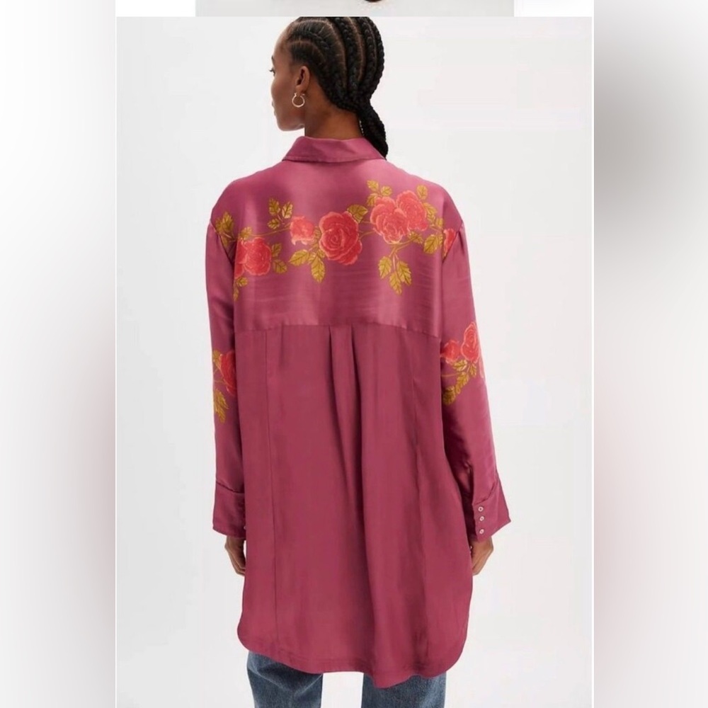 NWT Free People Off The Vine Button-Up Top - Picture 4 of 8